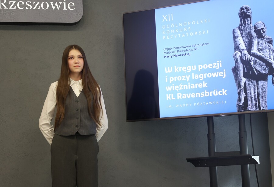 Przesłuchania w XII edycji ogólnopolskiego konkursu recytatorskiego „W kręgu poezji i prozy lagrowej więźniarek KL Ravensbrück im. Wandy Półtawskiej” – Rzeszów, 19 marca 2026. Fot. Katarzyna Gajda-Bator (IPN)