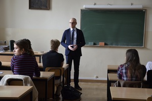 Wykład dr. Pawła Fornala dla uczniów I LO w Rzeszowie.