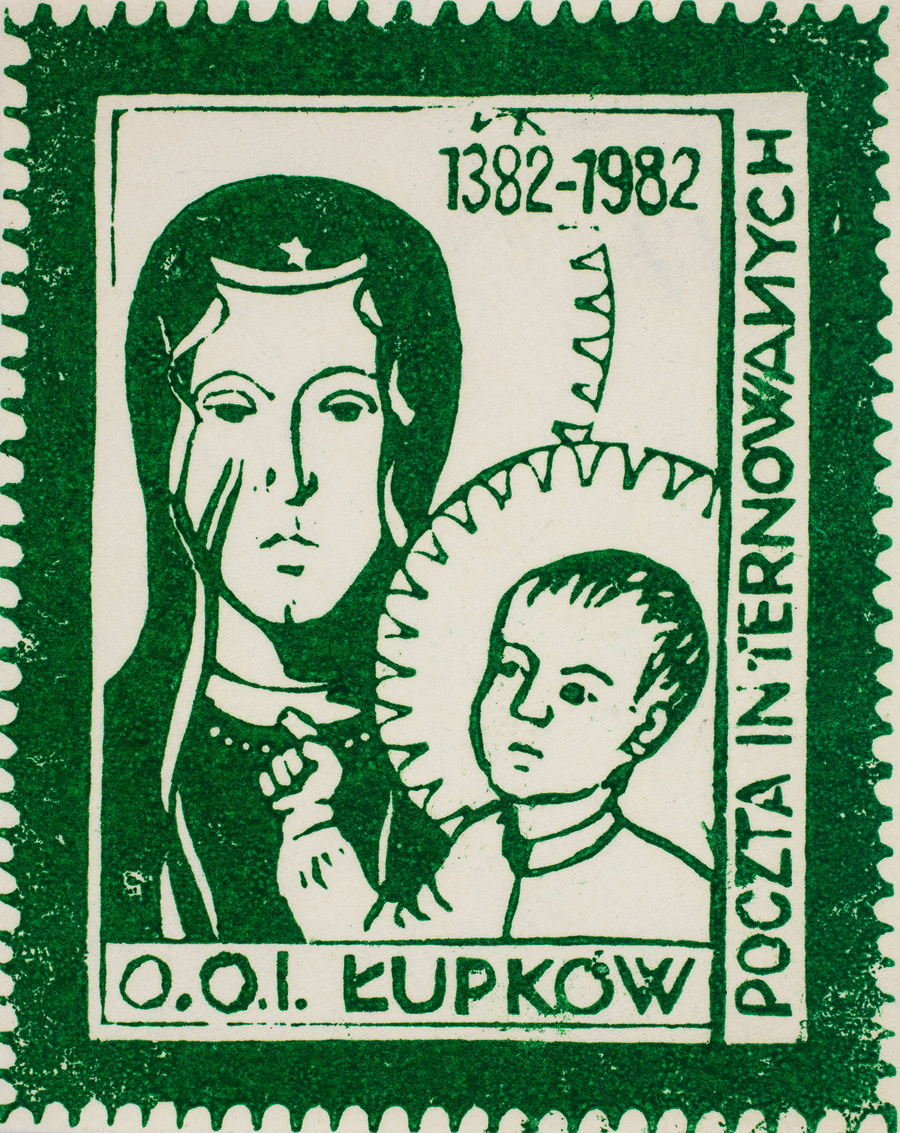 Zdjęcie 030. Znaczek wykonany w obozie dla internowanych w Nowym Łupkowie.