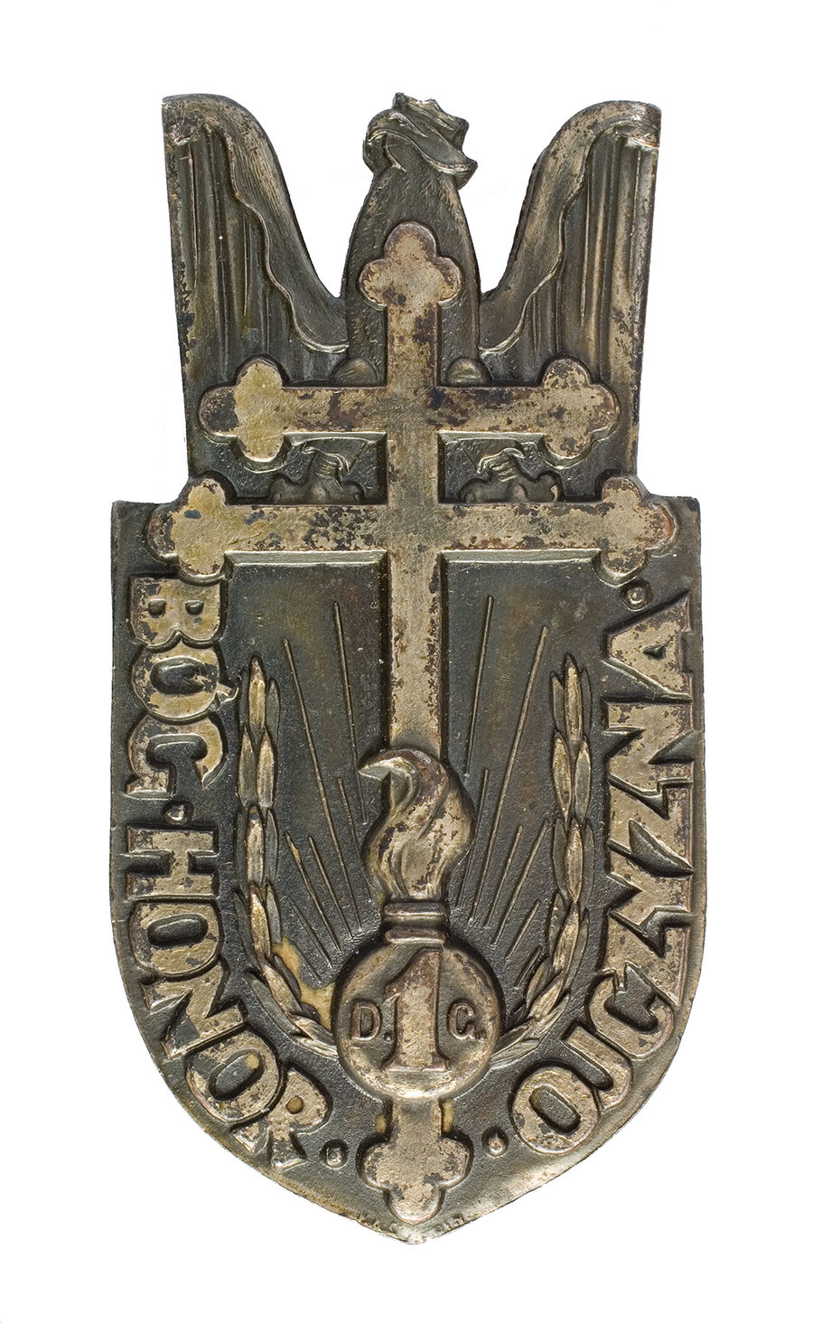 Zdjęcie 025. Odznaka pamiątkowa 1 Dywizji Grenadierów nadana Franciszkowi Cieplikowi w Szkocji w 1943 r.