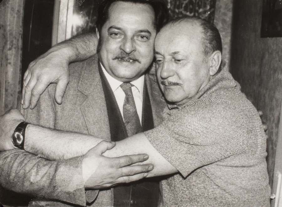 Zdjęcie 039. Antoni Kopaczewski z ojczymem Ryszardem Łozowskim, lata 90. XX w.