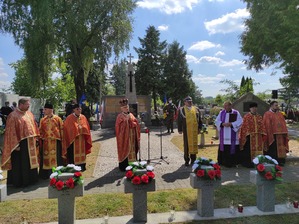 Otwarcie odnowionego cmentarza żołnierzy Armii Ukraińskiej Republiki Ludowej w Łańcucie
