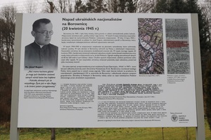 Tablica informacyjna w Borownicy