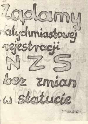 Plakat strajkowy, luty 1981 r. Ze zbiorów Jana Sołka_2