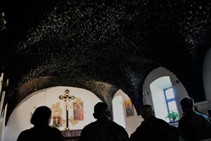 Wizyta Terytorialsów w murach  jarosławskiego klasztoru Sióstr Niepokalanek w Jarosławiu