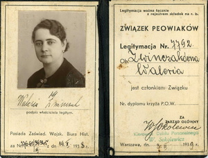 Legitymacja Związku Peowiaków wystawiona dn. 03.02.1939 r.