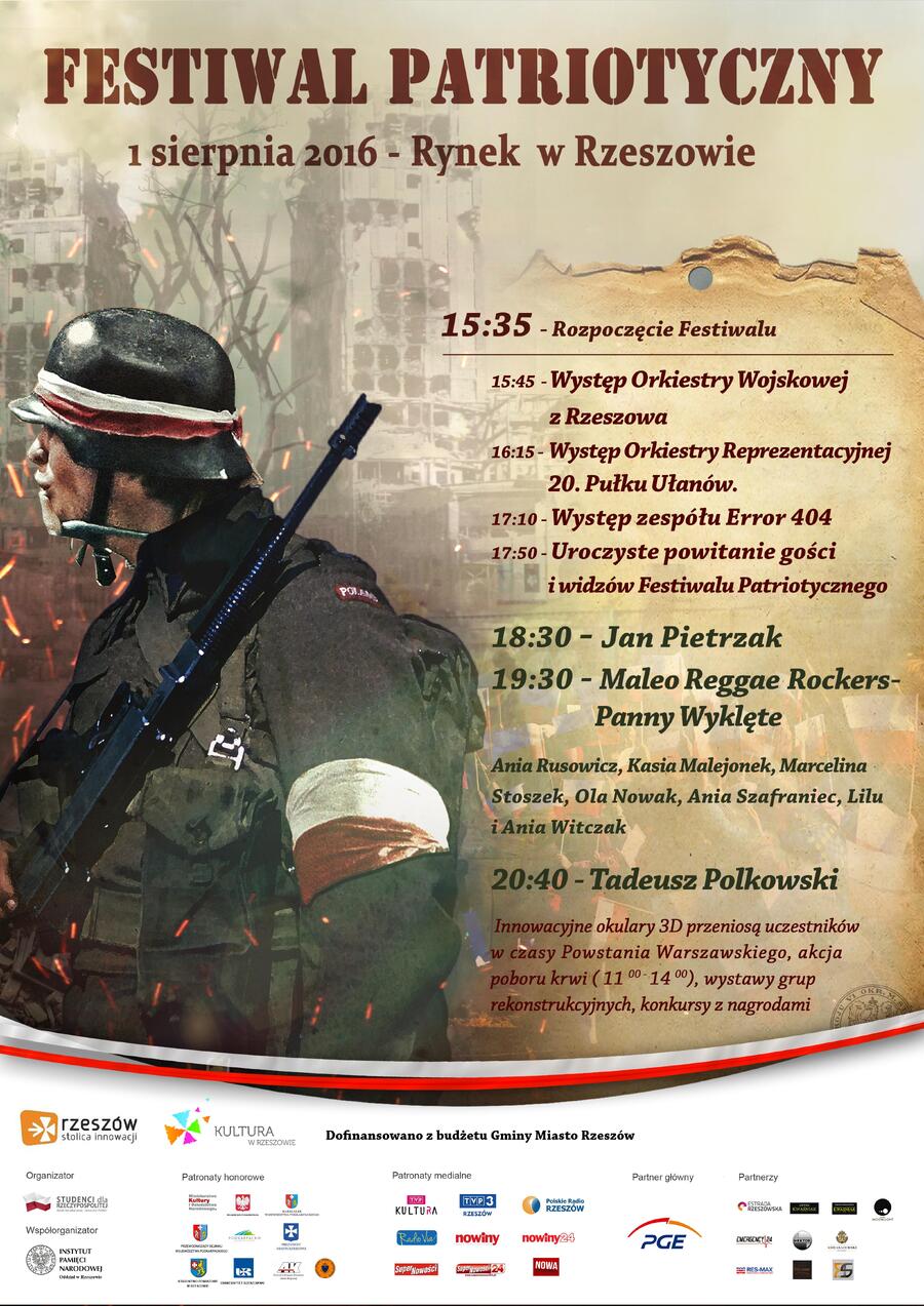 Plakat z programem festiwalu