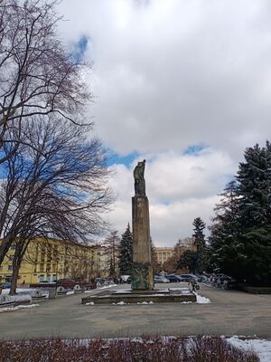 Pomnik Wdzięczności Radzieckiej posadowiony na Palcu Ofiar Getta w Rzeszowie. Fot. Marcin Bukała IPN O/Rzeszów