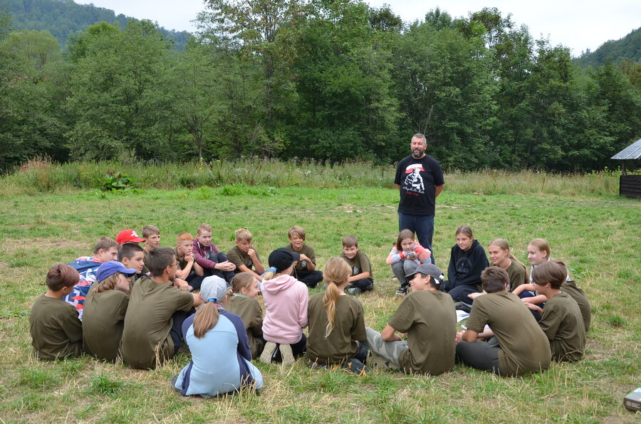 Zajęcia edukacyjne na obozie zorganizowanym przez IPN – Nasiczne, 8 sierpnia 2022. Fot. Katarzyna Gajda-Bator IPN O/Rzeszów