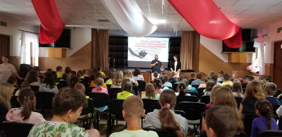 „Z pieśnią przez wieki – historia polskiego hymnu w związku z 200 rocznicą śmierci Józefa Wybickiego” na obozie w Myczkowcach, 23 sierpnia 2022. Fot. Zenon Fajger (IPN)