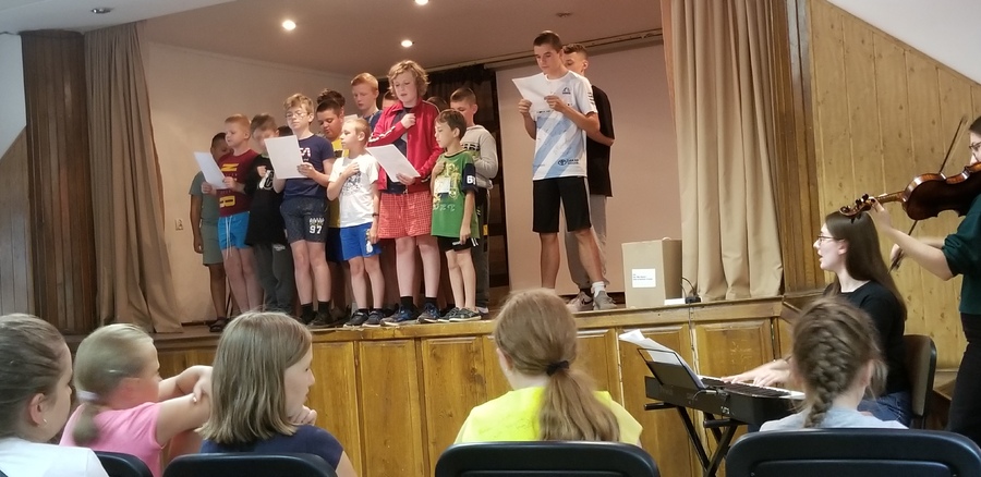 „Z pieśnią przez wieki – historia polskiego hymnu w związku z 200 rocznicą śmierci Józefa Wybickiego” na obozie w Myczkowcach, 23 sierpnia 2022. Fot. Zenon Fajger (IPN)