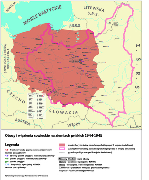 Mapa obozy sowieckie w Polsce 1944-1945