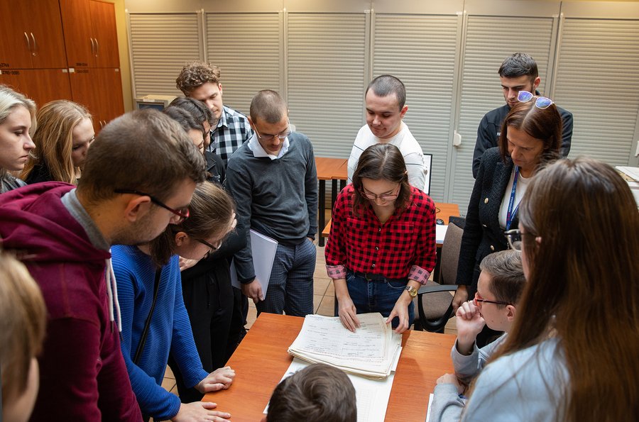 Lekcja archiwalna dla studentów Uniwersytetu Rzeszowskiego – Rzeszów, 17 października 2022. Fot. Igor Witowicz IPN O/Rzeszów