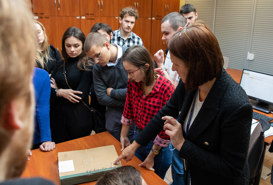 Lekcja archiwalna dla studentów Uniwersytetu Rzeszowskiego – Rzeszów, 17 października 2022. Fot. Igor Witowicz IPN O/Rzeszów