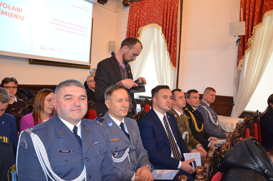 Upamiętnienie Michała Stasiuka zamordowanego za pomoc Żydom w czasie okupacji niemieckiej – Rzeszów, 29 listopada 2022. Fot. Katarzyna Gajda-Bator IPN