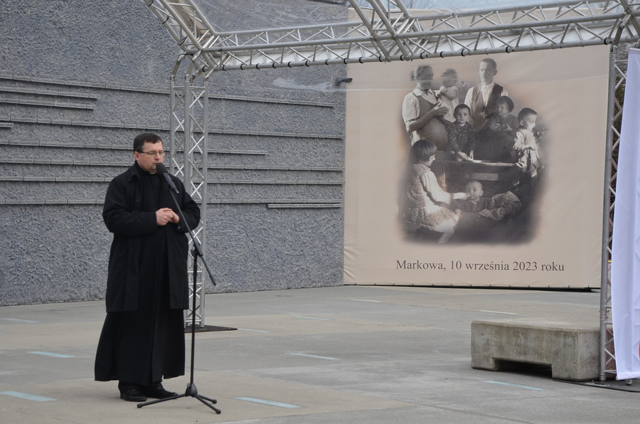 Ks. dr Witold Burda, postulator procesu beatyfikacyjnego Rodziny Ulmów, Markowa, 24 marca 2023. Fot. Katarzyna Gajda-Bator (IPN)