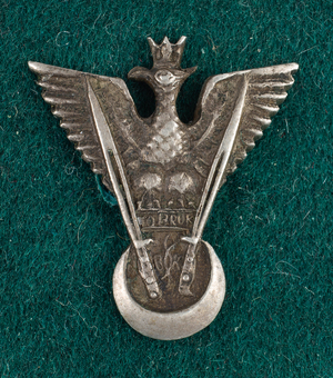 Zdjęcie 017. Miniaturka Odznaki Samodzielnej Brygady Strzelców Karpackich noszona przez Antoniego Bąka.