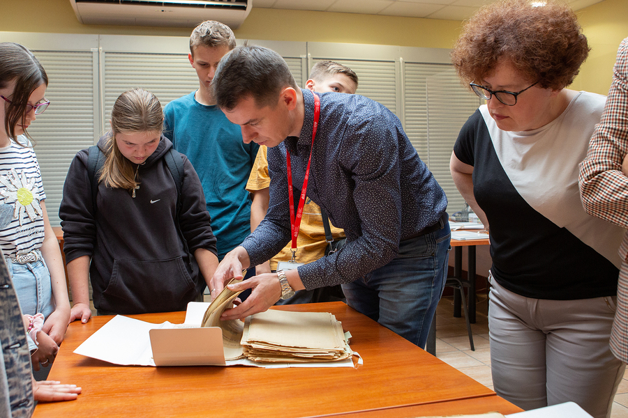 Lekcja archiwalna dla uczniów Szkoły Podstawowej w Białce – Rzeszów, 29 maja 2023 r. Fot. Igor Witowicz (IPN)