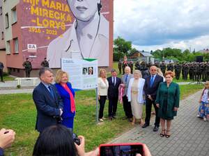 Odsłonięcie muralu upamiętniającego major Marię Mirecką - Loryś – Nisko, 11 czerwca 2023. Fot Stanisław Stopyra (IPN)