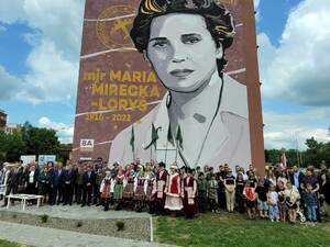 Odsłonięcie muralu upamiętniającego major Marię Mirecką - Loryś – Nisko, 11 czerwca 2023. Fot Stanisław Stopyra (IPN)
