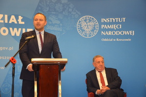 Dr Karol Nawrocki prezes IPN podczas benefisu profesora Jana Drausa – Rzeszów, 13 czerwca 2023. Fot. Katarzyna Gajda-Bator (IPN)