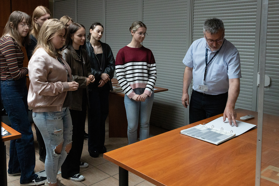 Lekcja archiwalna dla studentów I roku Kultoroznawstwa Uniwersytetu Rzeszowskiego – Rzeszów, 15 czerwca 2023. Fot. Marcin Zarębski (IPN)