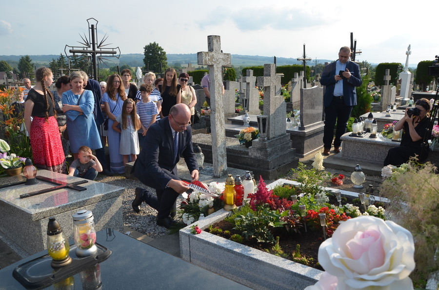 Przekazanie opieki nad byłym grobem wojennym Rodziny Ulmów – Markowa, 1 lipca 2023. Fot. Katarzyna Gajda-Bator (IPN)