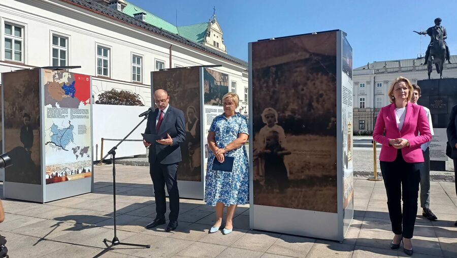 Otwarcie wystawy „Śmierć za człowieczeństwo. Rodzina Ulmów” – Pałac Prezydencki w Warszawie, 21 sierpnia 2023. Fot. Marcin Bukała (IPN)