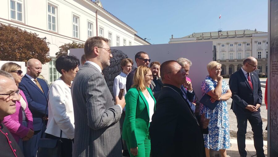 Otwarcie wystawy „Śmierć za człowieczeństwo. Rodzina Ulmów” – Pałac Prezydencki w Warszawie, 21 sierpnia 2023. Fot. Marcin Bukała (IPN)