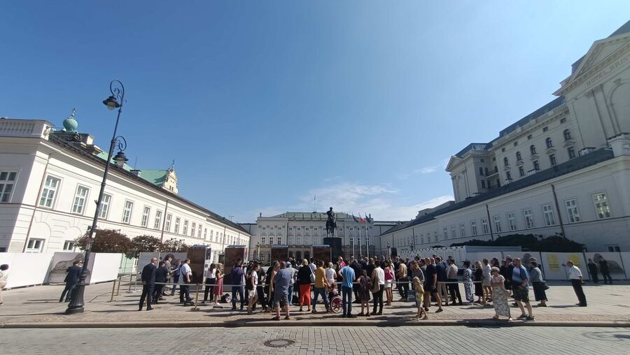 Otwarcie wystawy „Śmierć za człowieczeństwo. Rodzina Ulmów” – Pałac Prezydencki w Warszawie, 21 sierpnia 2023. Fot. Marcin Bukała (IPN)