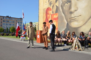 Uroczystość odsłonięcia muralu upamiętniającego Janka Bytnara – Kolbuszowa, 8 września 2023. Fot. Katarzyna Gajda-Bator (IPN)