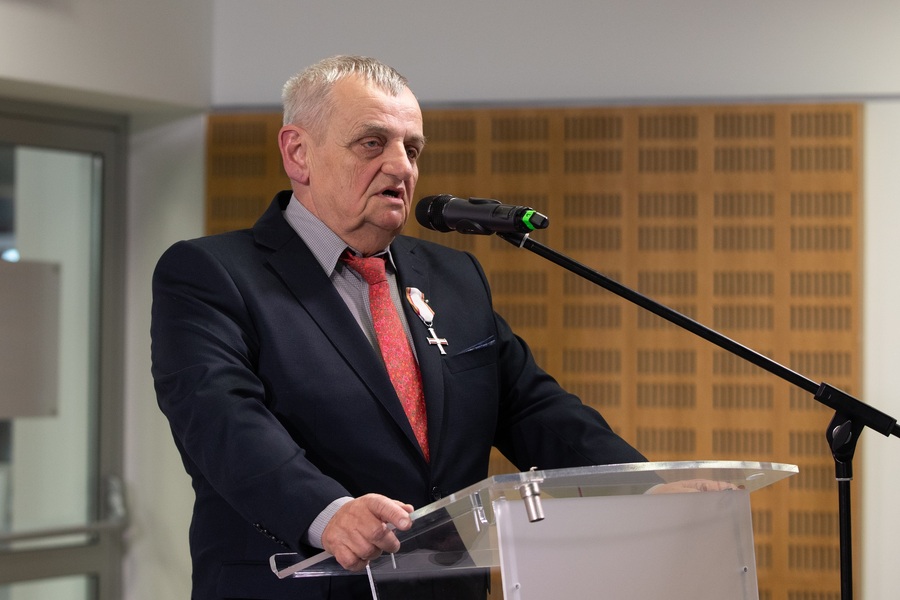 Krzysztof Dębski na gali wręczenia Krzyży Wolności i Solidarności – Rzeszów, 4 października 2023. Fot. Igor Witowicz (IPN)