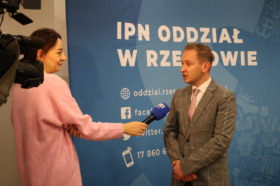 Wystawa eksponatów filatelistycznych dotyczących cenzury korespondencji w okresie stanu wojennego w Polsce – Rzeszów, 13 grudnia 2023 . Fot. Katarzyna Gajda-Bator (IPN)