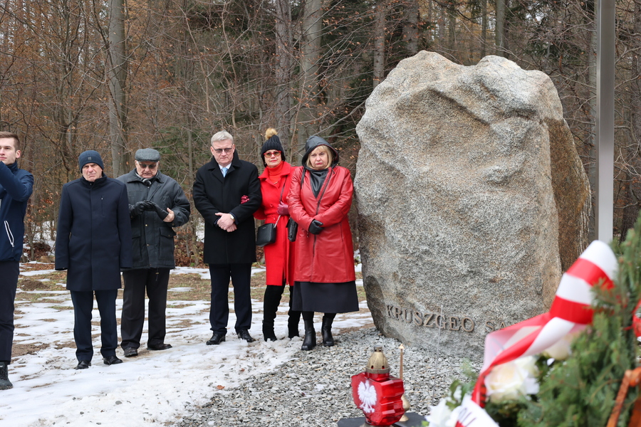 Obchody 50. rocznicy śmierci ppłk. Józefa Maciołka i odsłonięcie pomnika upamiętniającego żołnierzy AK – Futoma, 17 grudnia 2023. Fot. Katarzyna Gada-Bator (IPN)