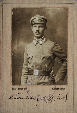 Plik 006. Zdjęcie ppor. Jana Kotowicza w karcie legitymacyjnej oficerskiej wydanej 10 września 1916 r.