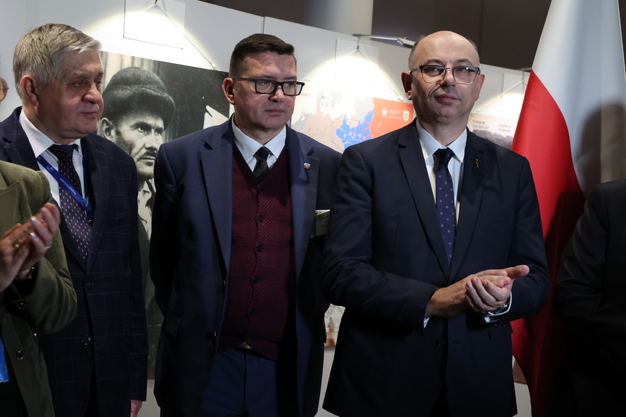 Otwarcie wystawy IPN „Śmierć za człowieczeństwo. Rodzina Ulmów” w Parlamencie Europejskim w Strasburgu– 16 stycznia 2024. Fot. Katarzyna Gajda-Bator (IPN)