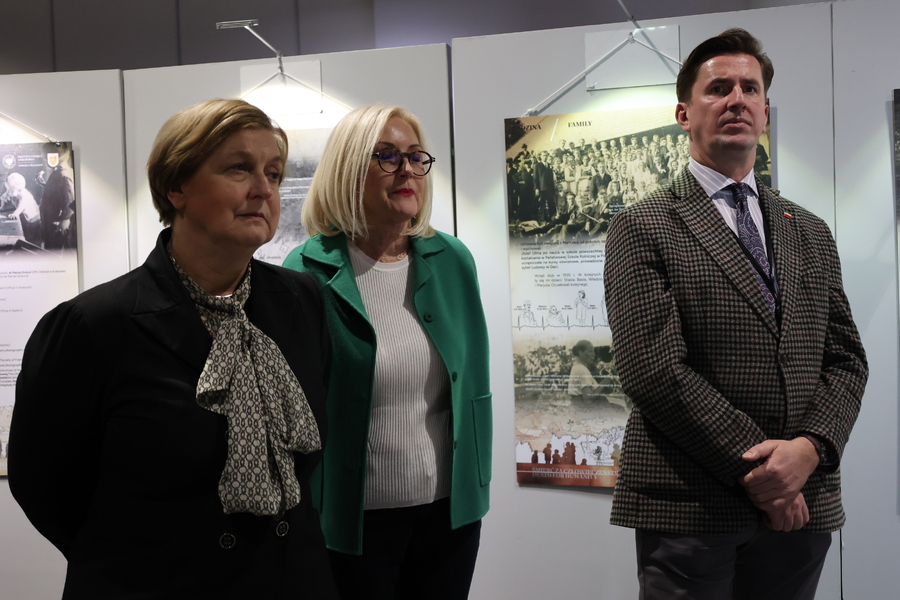 Otwarcie wystawy IPN „Śmierć za człowieczeństwo. Rodzina Ulmów” w Parlamencie Europejskim w Strasburgu– 16 stycznia 2024. Fot. Katarzyna Gajda-Bator (IPN)