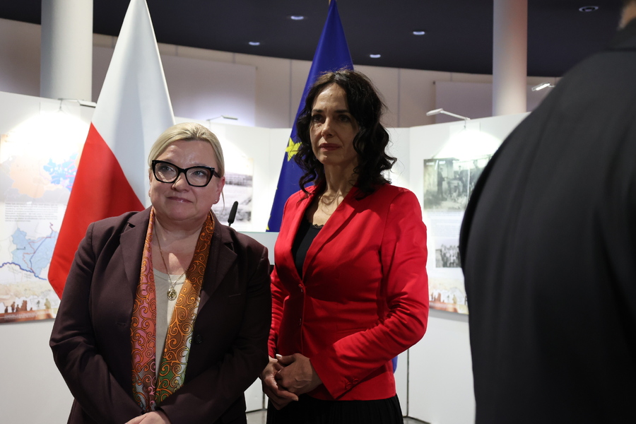 Otwarcie wystawy IPN „Śmierć za człowieczeństwo. Rodzina Ulmów” w Parlamencie Europejskim w Strasburgu– 16 stycznia 2024. Fot. Katarzyna Gajda-Bator (IPN)