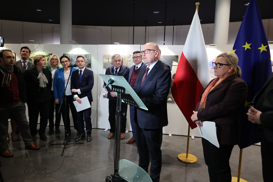 Otwarcie wystawy IPN „Śmierć za człowieczeństwo. Rodzina Ulmów” w Parlamencie Europejskim w Strasburgu– 16 stycznia 2024. Fot. Katarzyna Gajda-Bator (IPN)