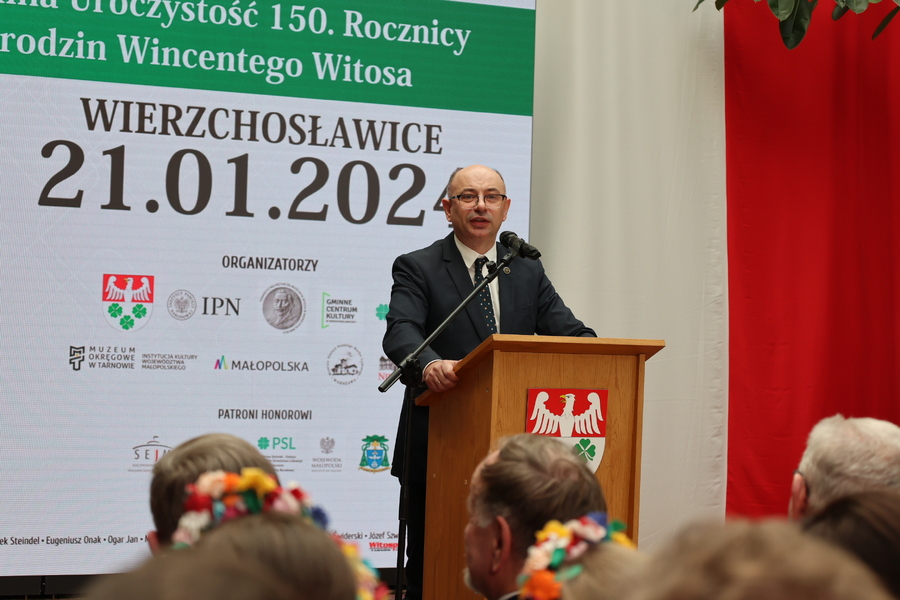 Obchody 150. rocznicy urodzin Wincentego Witosa w Wierzchosławicach, 21 stycznia 2024. Fot. Katarzyna Gajda-Bator (IPN)