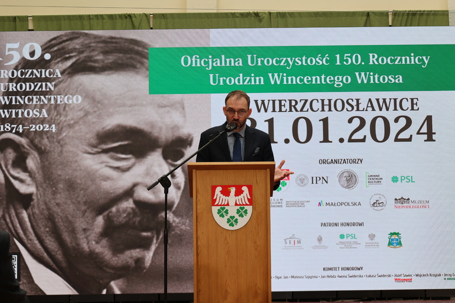 Obchody 150. rocznicy urodzin Wincentego Witosa w Wierzchosławicach, 21 stycznia 2024. Fot. Katarzyna Gajda-Bator (IPN)