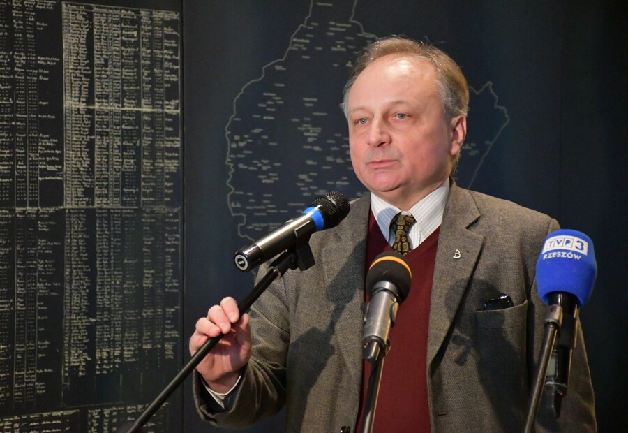 Dr Waldemar Rajaj, dyrektor Muzeum w Markowej, 24 stycznia 2024. Fot. Muzeum Polaków Ratujących Żydów podczas II wojny światowej im. Rodziny Ulmów w Markowej.