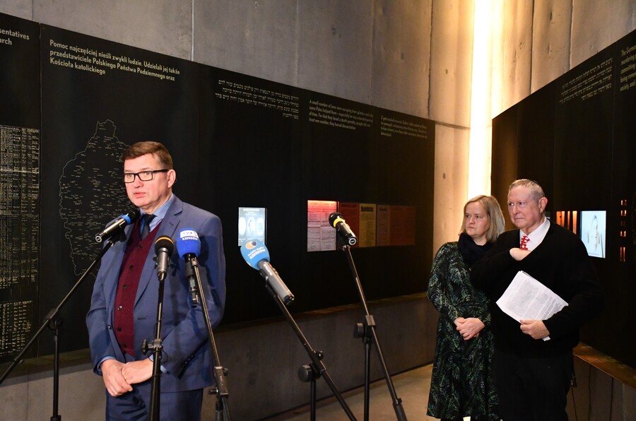 Dr hab. Dariusz Iwaneczko, dyrektor IPN w Rzeszowie, 24 stycznia 2024. Fot. Muzeum Polaków Ratujących Żydów podczas II wojny światowej im. Rodziny Ulmów w Markowej.