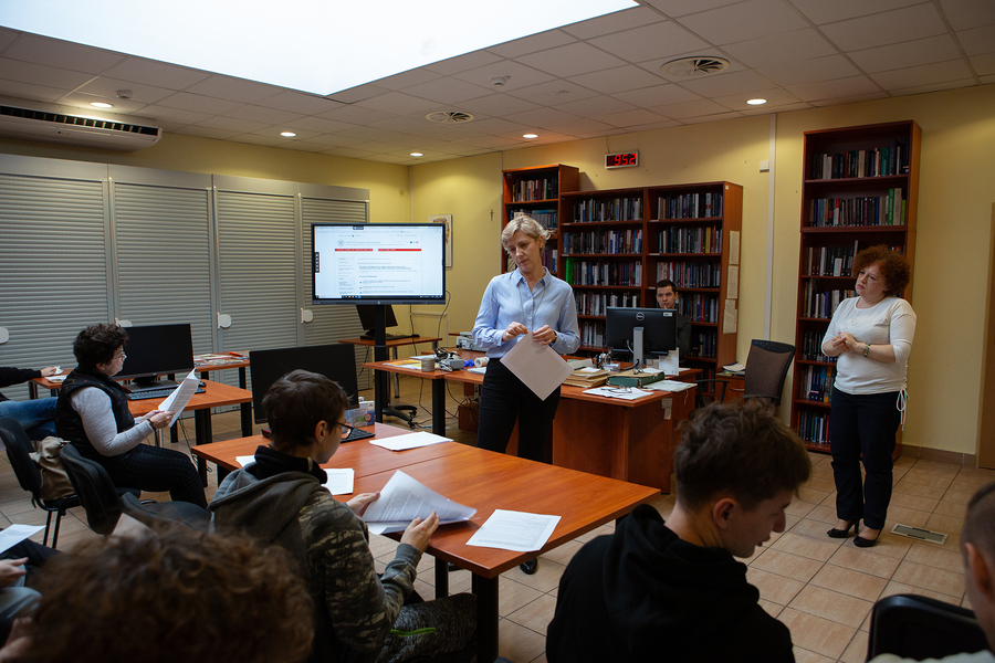 Lekcja archiwalna dla uczniów Zespołu Szkół Samochodowych w Rzeszowie – 26 stycznia 2024. Fot. Igor Witowicz (IPN)