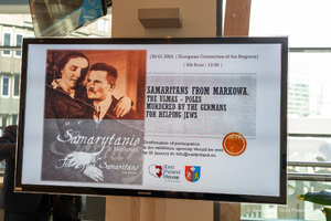 Prezentacja wystawy „Samarytanie z Markowej” w Brukseli – 30 stycznia 2024. Fot. Anna Magda