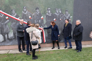 Odsłonięcie muralu ks. Michała Pilipca ps. „Ski” – Błażowa Dolna, 15 lutego 2024. Fot. Katarzyna Gajda-Bator (IPN)